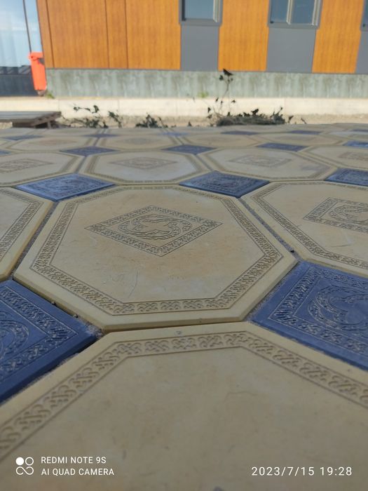 Брусчатка төсейміз, укладка плитки.