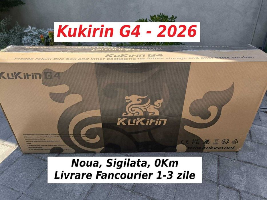 Sigilata‼️ Kukirin G4‼️ 2026‼️2000W,  Nedesfacuta cutia, NOUA   70-80Km/h viteza