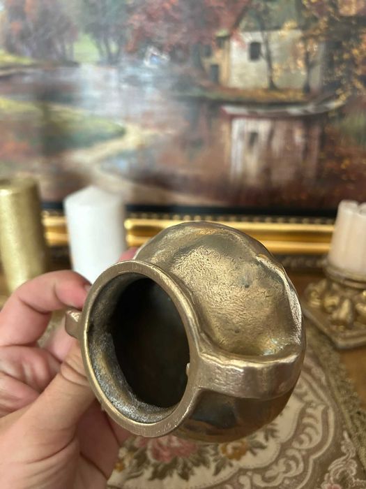 A182 Superba carafa mica masiva de bronz 757g 9 h 11 d