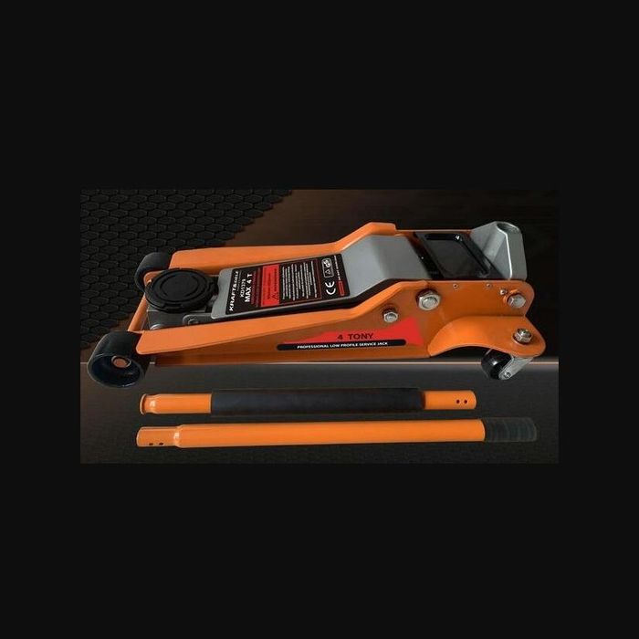 Cric hidraulic tip crocodil 4 tone, cu roti, 95-552 mm, 2 cilindrii,