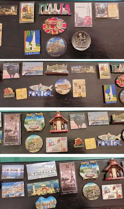 Colectie souveniruri - clopotei + lingurite + magneti frigider