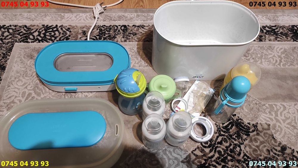 sterilizator AVENT SCF285 03 cu etaj perfect functional plus biberoane