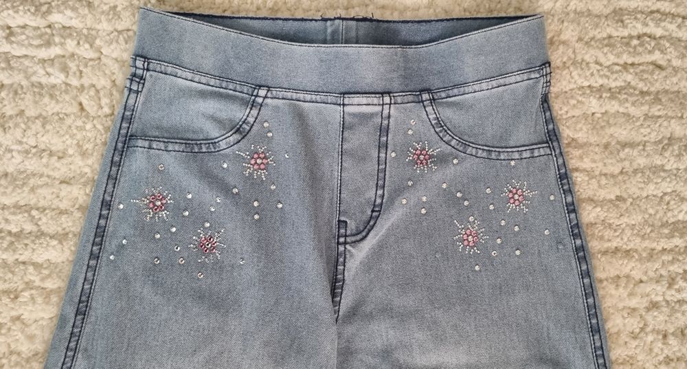 Дънков панталон H&M/сет с два суитчъра,  10г.