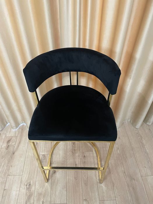 Set 3 scaune de bar de catifea