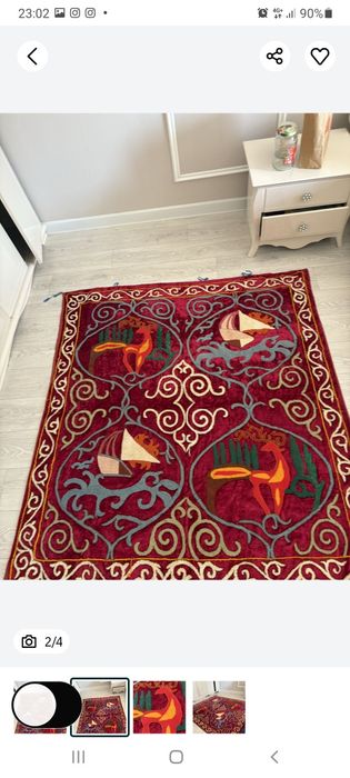 Плюшевый ковёр ручная работа