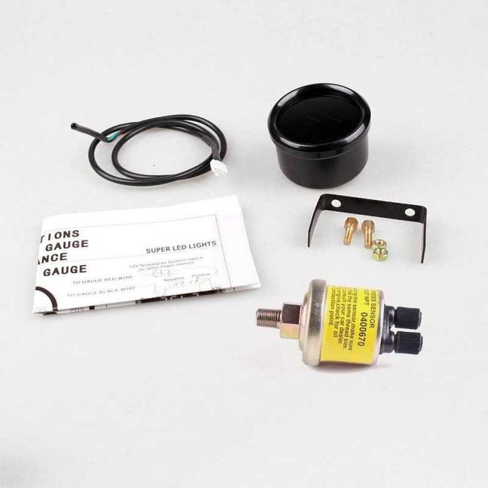 Дигитален измервателен уред за налягане на масло - черен