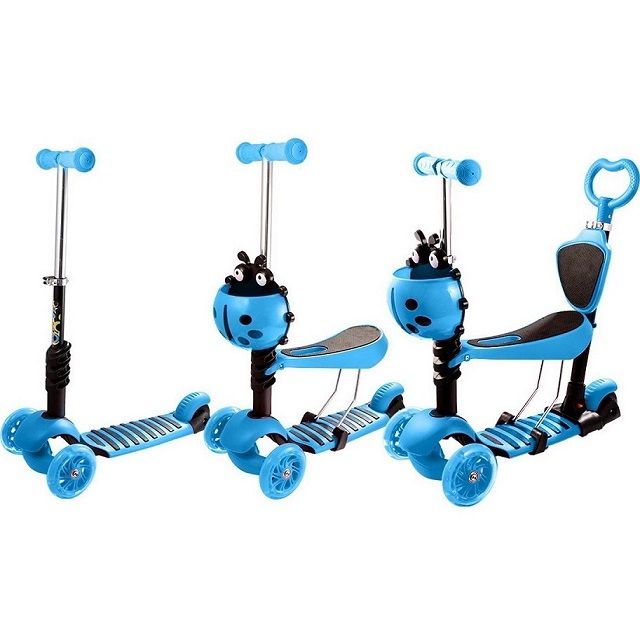 Тротинетка 5в1 със седалка и родит. контрол