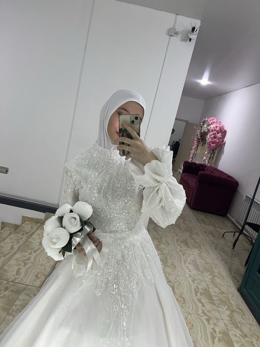 продам свадебное платье можно для покрытых