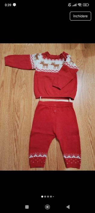 Set Craciun marimea 68, marca C&A, 3 piese