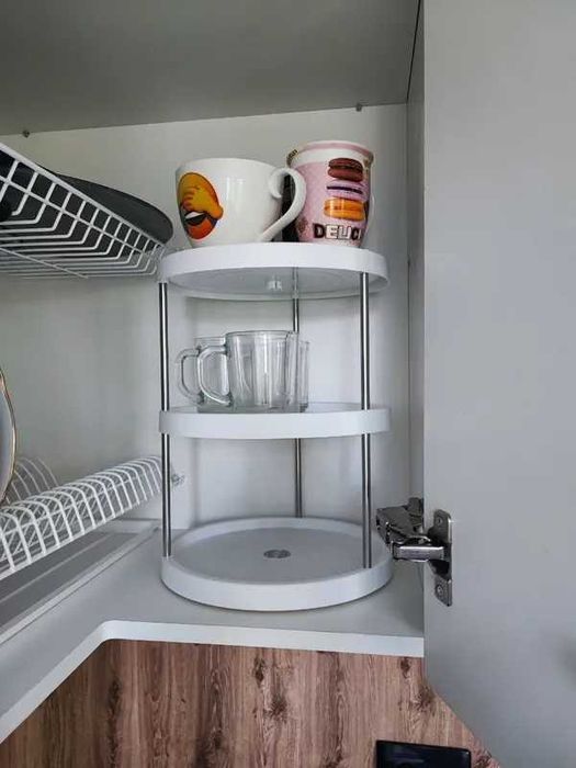 Въртящ се органайзер на 3 нива 360 градуса за кухня и баня