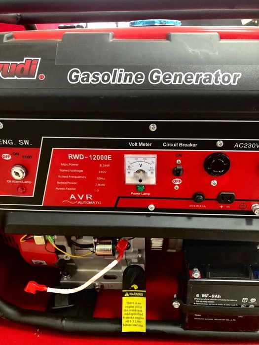 Бензиновый генератор 8800Е.  7.5кВт статорный