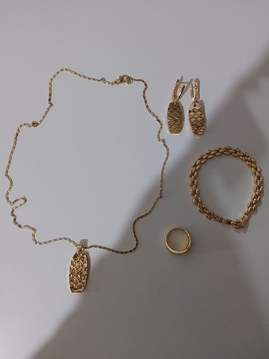 Цепочка,браслет,серьги