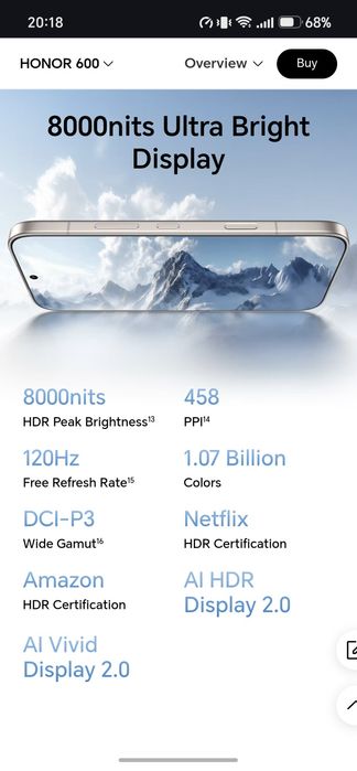 Honor 600, 256GB
