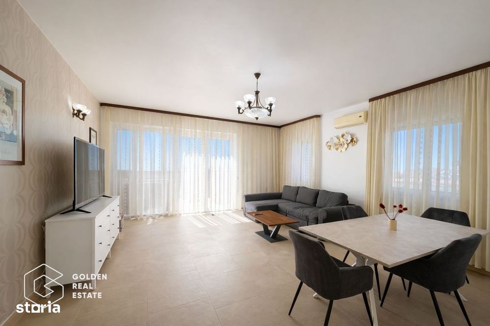 Penthouse Ared Uta, amenajat modern, vedere panoramica spre Stadionul