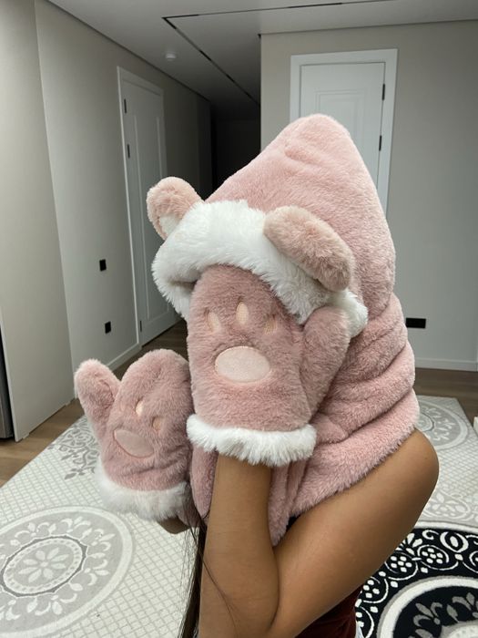 Шапка  с ушками для девочек
