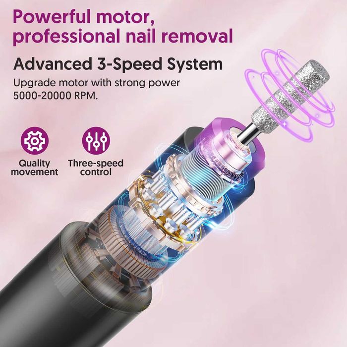 Безжичен преносим комплект пили за нокти
