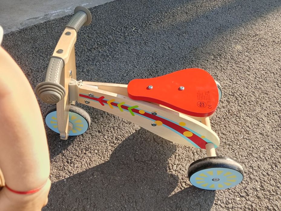 Дървена триколка да деца от 1 до 3 години