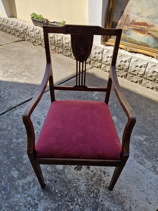 Прекрасен чифт антикварни немски столове кресла Biedermeier