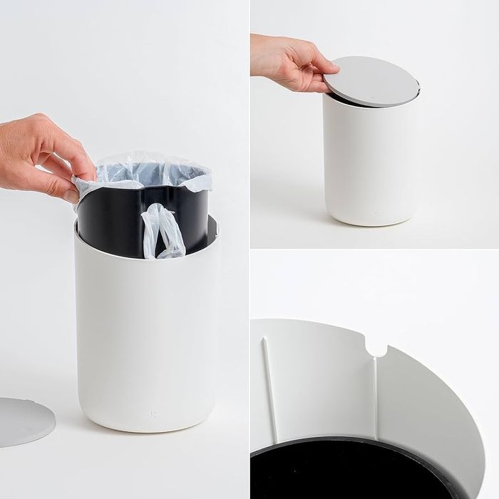 KAZAI SVEA мини  дизайнерски кош за боклук – бял 1.5л.