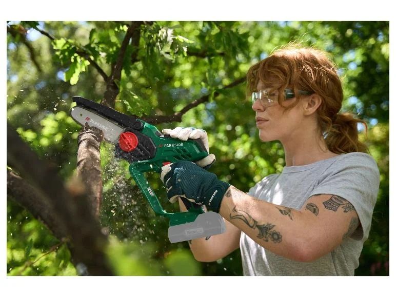 PARKSIDE Акумулаторен верижен трион 20V, Парксайд резачка за клони 20V