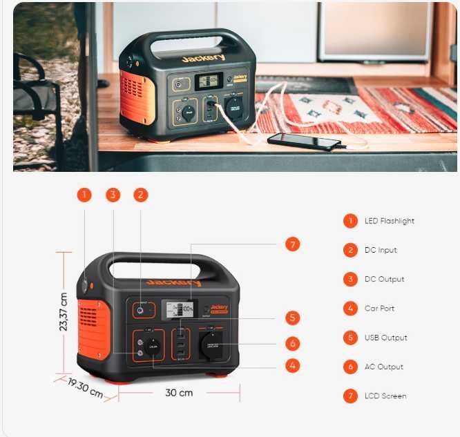 Centrala electrica / generator Jackery Powerbank Jackery 500, in cutie, NOU