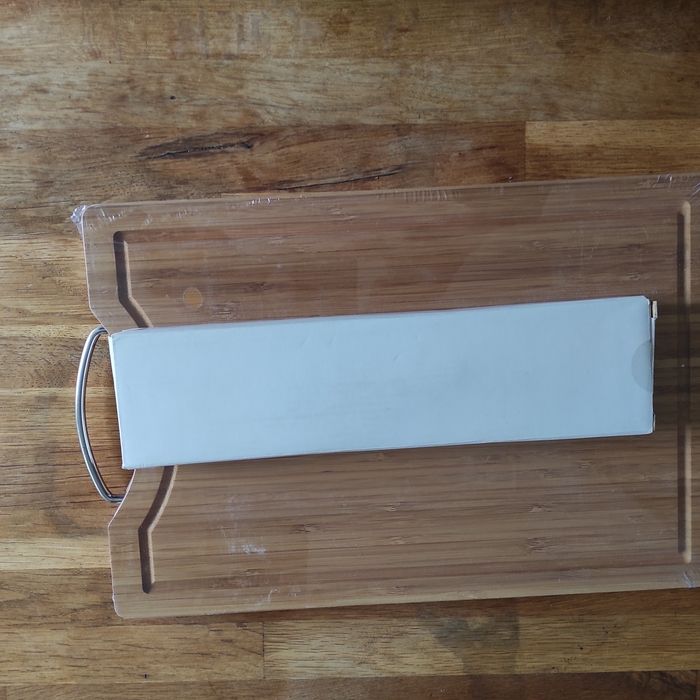 Set de tranșat carne cu tocător bambus 37*24cm
