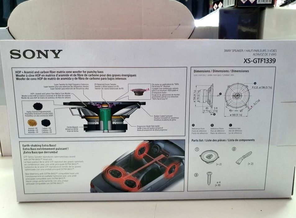 Sony колонка 13 диаметрли Спарк,Матиз учун