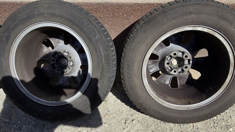 VÂND Set Complet Jante Originale Audi + Anvelope Iarnă Michelin Alpin — 225/60 R16