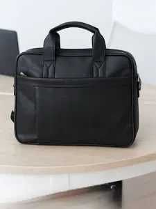 Сумка для ноутбука 15,6" #9902-3 Экокожа Black+/
