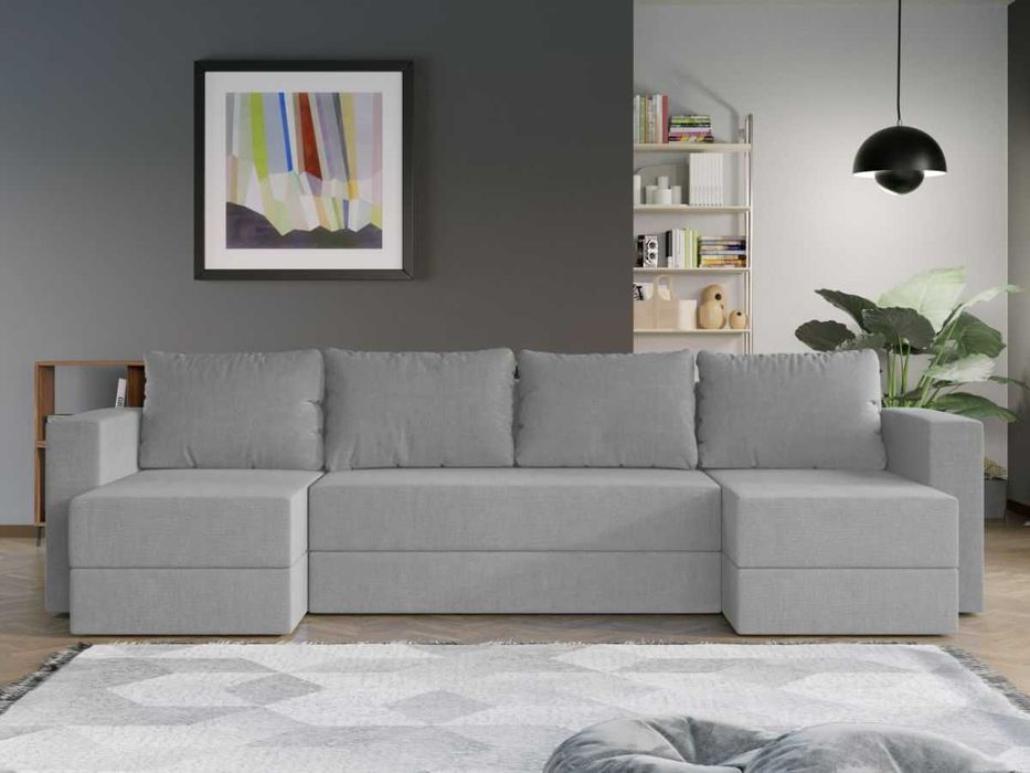 Coltar U Extensibil cu lada Alfa gri deschis - Transport Gratuit