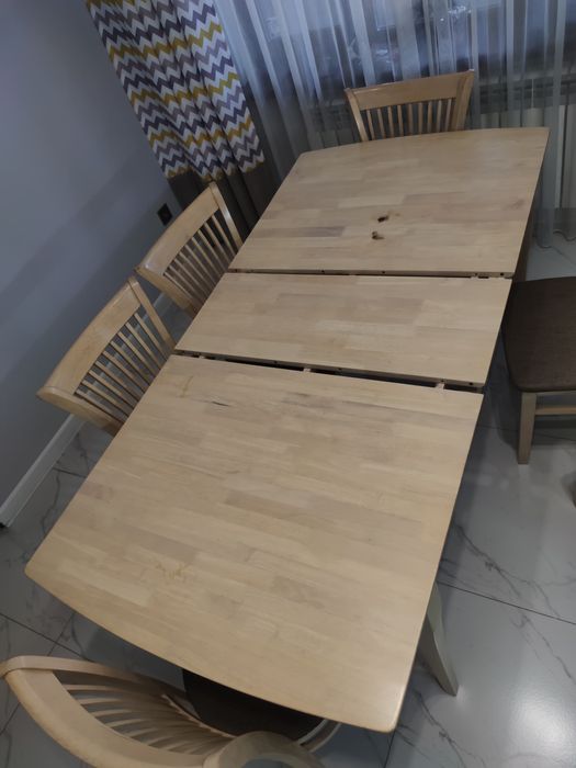 Кухонный стол б/у в комплекте 6 стульв