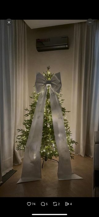 бант для ёлки, бантик для стен