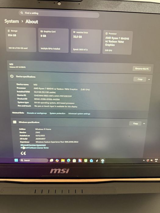 MSI Katana A17 AI B8VG 32 GB RAM   Cadou Mouse G502 X PLUS