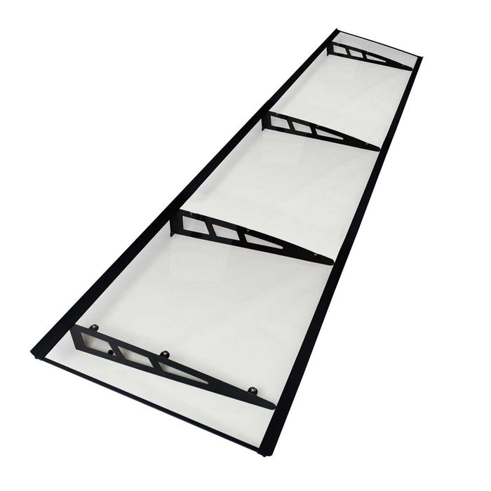 Copertină VIVIEN PRO Alu Plexiglas de ușă 120x80 - 270x100 cm marchiză