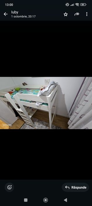 Pat etajat cu birou..