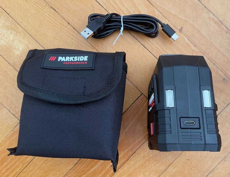 Нов зелен лазерен нивелир Парксайд Parkside внос от Германия с тринога