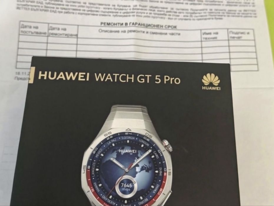 *** 46mm Huawei Watch GT 5 Pro Yettel Гаранция 2026 Titanium GT5