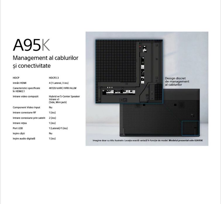 Televizor Sony Bravia Oled 65Ak95, 164cm