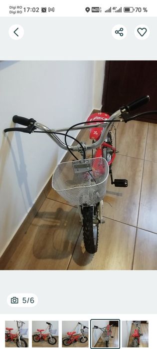 Bicicleta copii roti de 12 "