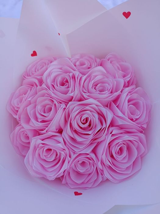 Букеты из атласных лент