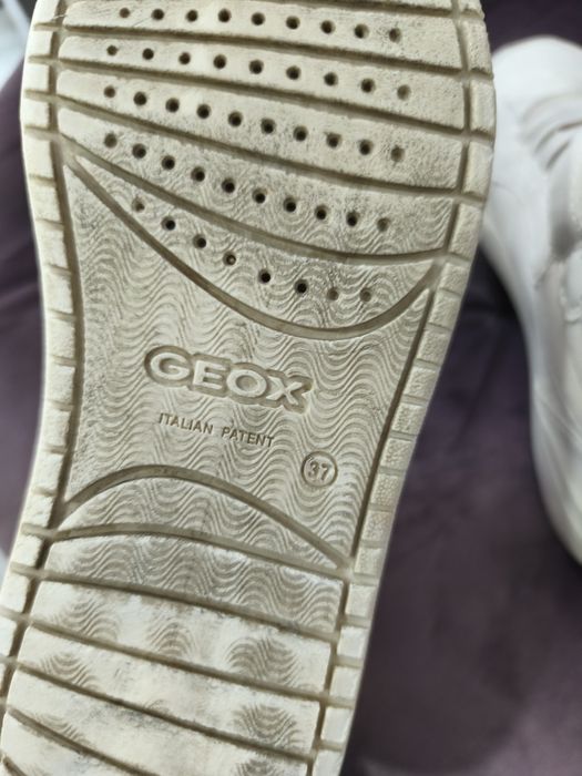 Sneakersi/ teniși înalți Geox pentru copii din piele naturală