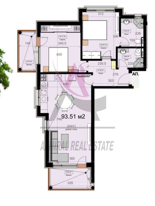 Продава се Тристаен апартамент в к.к. Св.Св. Константин и Елена - 103 кв.м за 1845 €/кв.м - Снимка #9