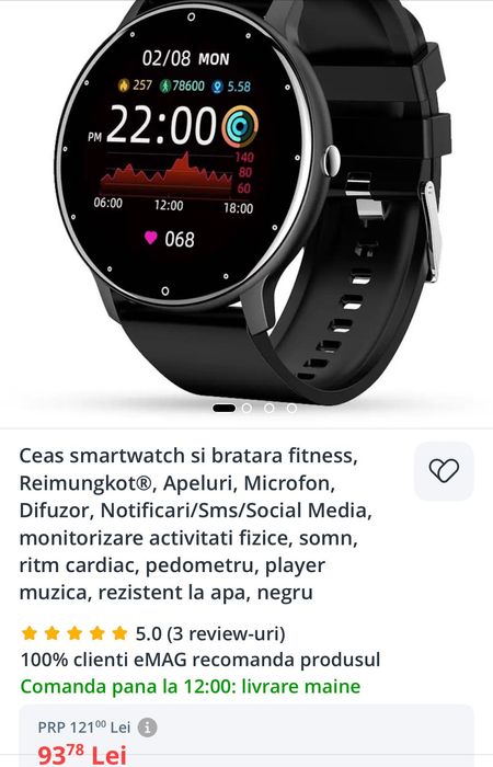 Ceas smartwatch si bratara fitness，Nou