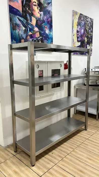 Стол разделочный, стеллаж кухонный,полки из нержавеющей стали для кафе