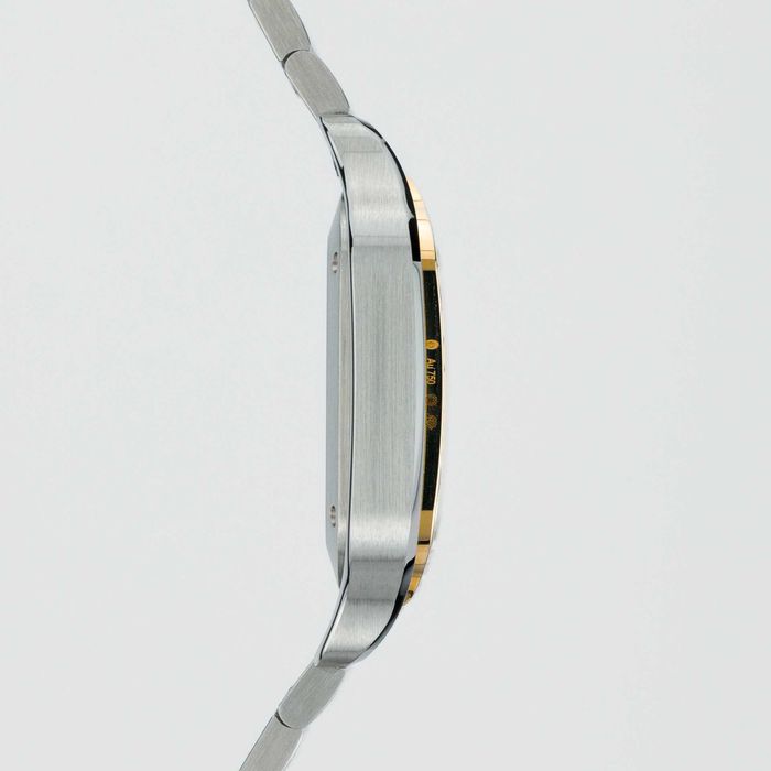 Cartier Santos de Cartier Medium Yellow Gold & Steel Diamond W3SA0007