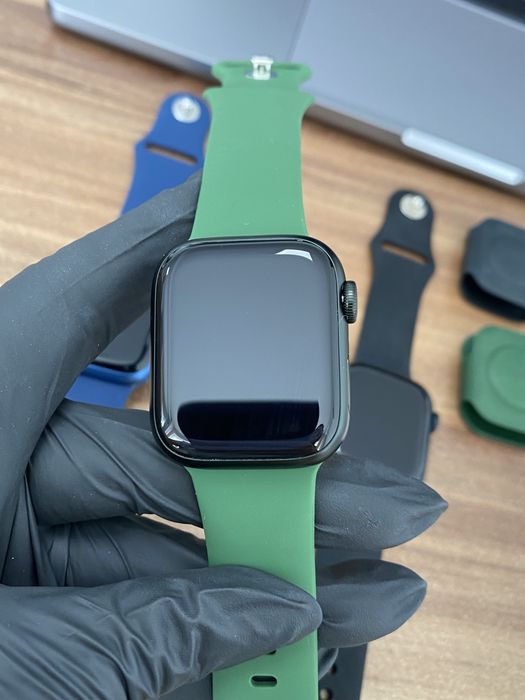 Apple Watch Seria 7 / 41 mm / GPS + Cellular / Green sau Blue