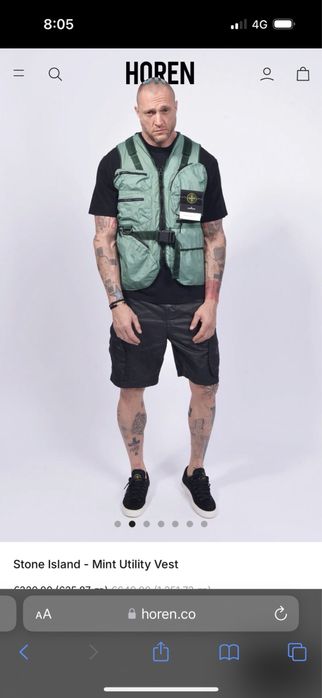 Stone island mint utility vest