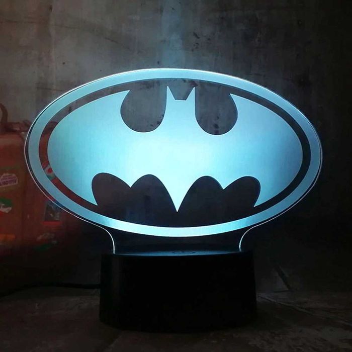 3D лампа,Star Wars,Spiderman,goku,Batman,Mewtwo,Iron Man, Mario