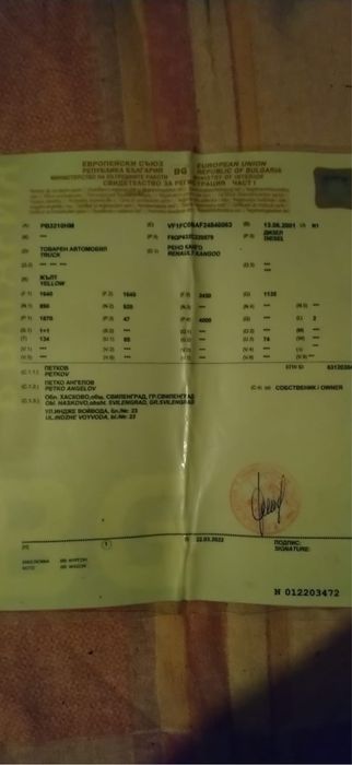 ПРОДАВАМ Renault Kangoo ПЛОВДИВ