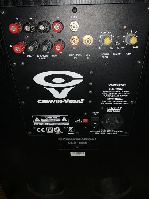 Cerwin Vega CLS-15S SUPER Subwoofer ACTIV 300W 25Hz Difuzor 15” 30Kg